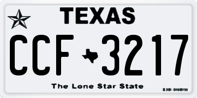 TX license plate CCF3217