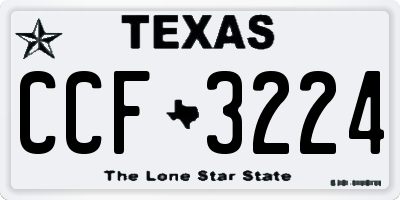TX license plate CCF3224