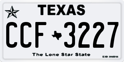 TX license plate CCF3227