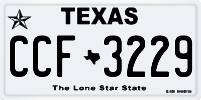 TX license plate CCF3229