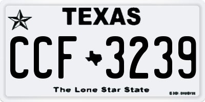 TX license plate CCF3239