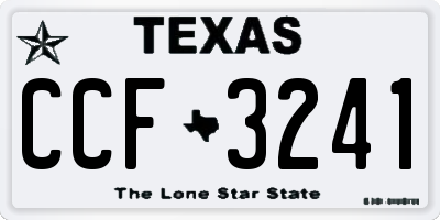 TX license plate CCF3241