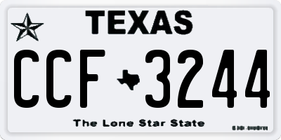 TX license plate CCF3244