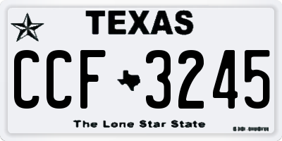 TX license plate CCF3245