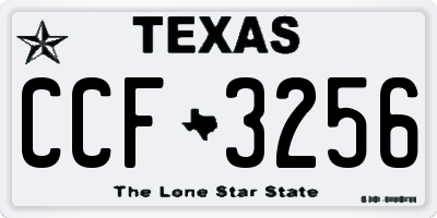 TX license plate CCF3256