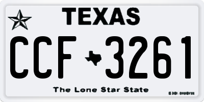 TX license plate CCF3261