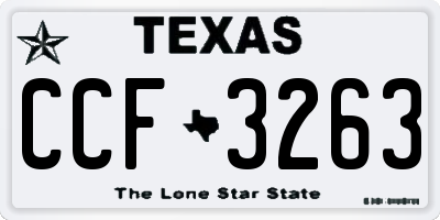 TX license plate CCF3263
