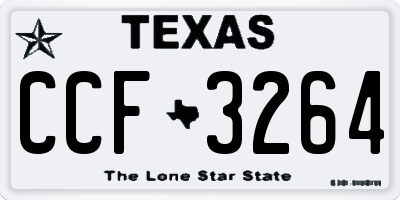 TX license plate CCF3264