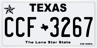 TX license plate CCF3267
