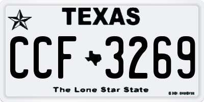 TX license plate CCF3269