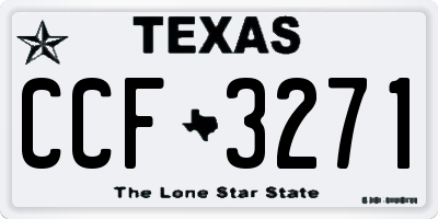 TX license plate CCF3271