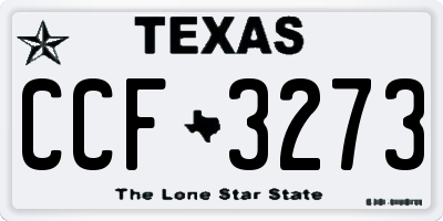 TX license plate CCF3273