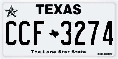TX license plate CCF3274