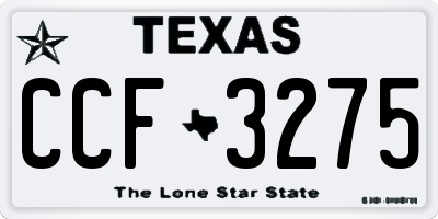 TX license plate CCF3275