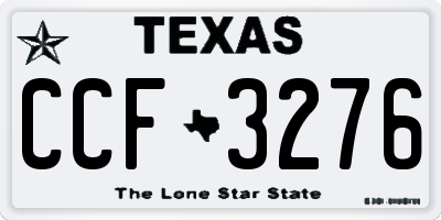 TX license plate CCF3276