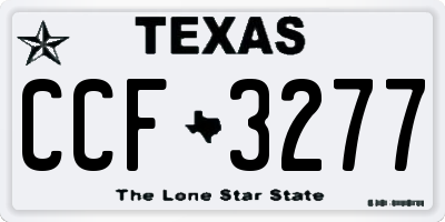 TX license plate CCF3277