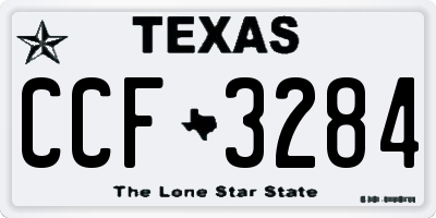 TX license plate CCF3284
