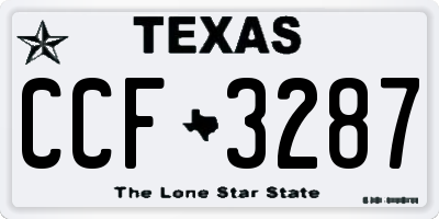 TX license plate CCF3287