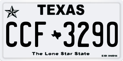 TX license plate CCF3290