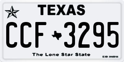 TX license plate CCF3295
