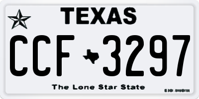 TX license plate CCF3297