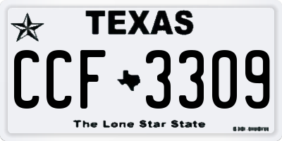 TX license plate CCF3309
