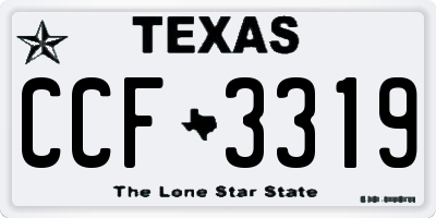 TX license plate CCF3319