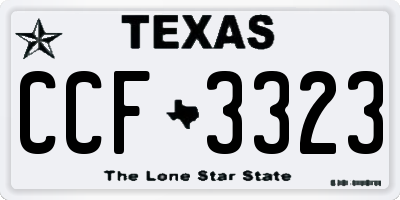 TX license plate CCF3323