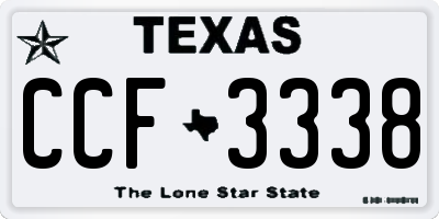 TX license plate CCF3338
