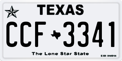 TX license plate CCF3341