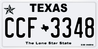 TX license plate CCF3348