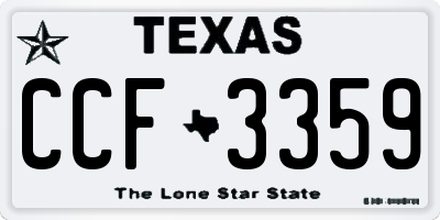 TX license plate CCF3359