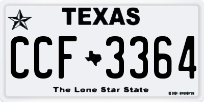 TX license plate CCF3364
