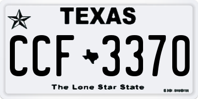 TX license plate CCF3370