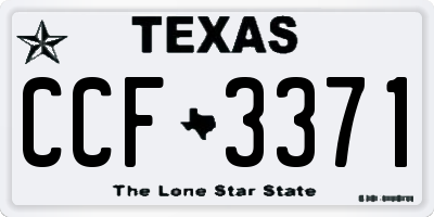TX license plate CCF3371