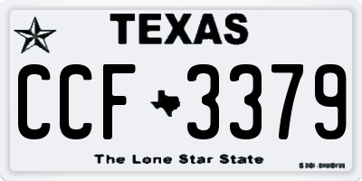 TX license plate CCF3379