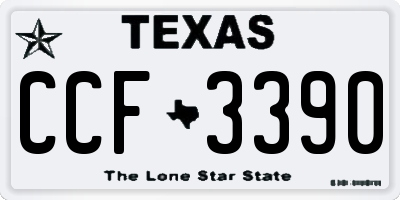 TX license plate CCF3390