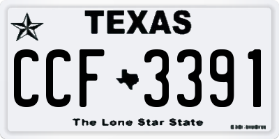 TX license plate CCF3391