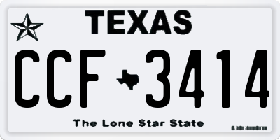 TX license plate CCF3414
