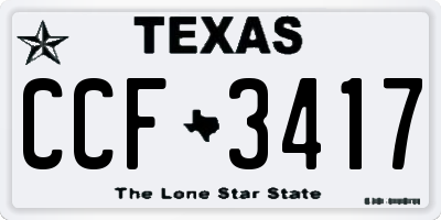 TX license plate CCF3417