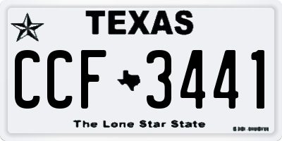 TX license plate CCF3441