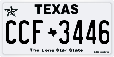 TX license plate CCF3446