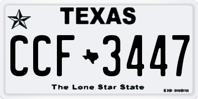 TX license plate CCF3447