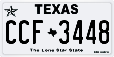 TX license plate CCF3448