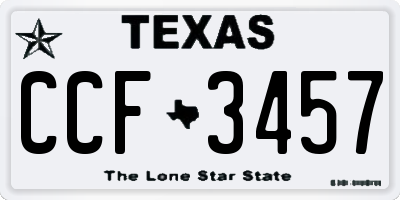 TX license plate CCF3457