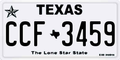 TX license plate CCF3459