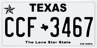 TX license plate CCF3467