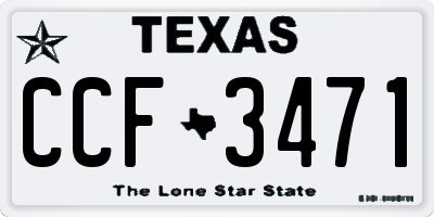 TX license plate CCF3471