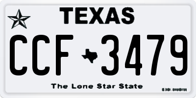 TX license plate CCF3479