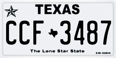 TX license plate CCF3487